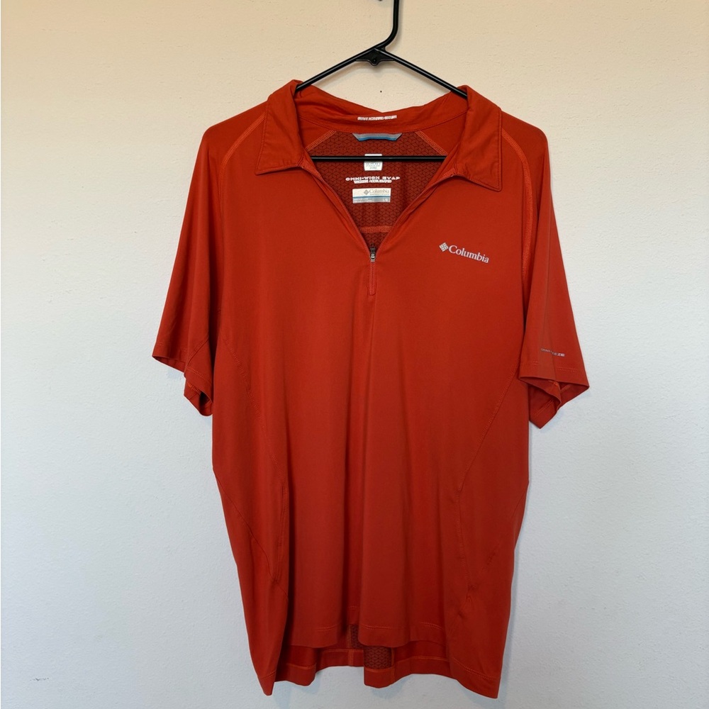 Columbia Men's Omni-wick Freeze zero Vibrant Orange Polo Shirt